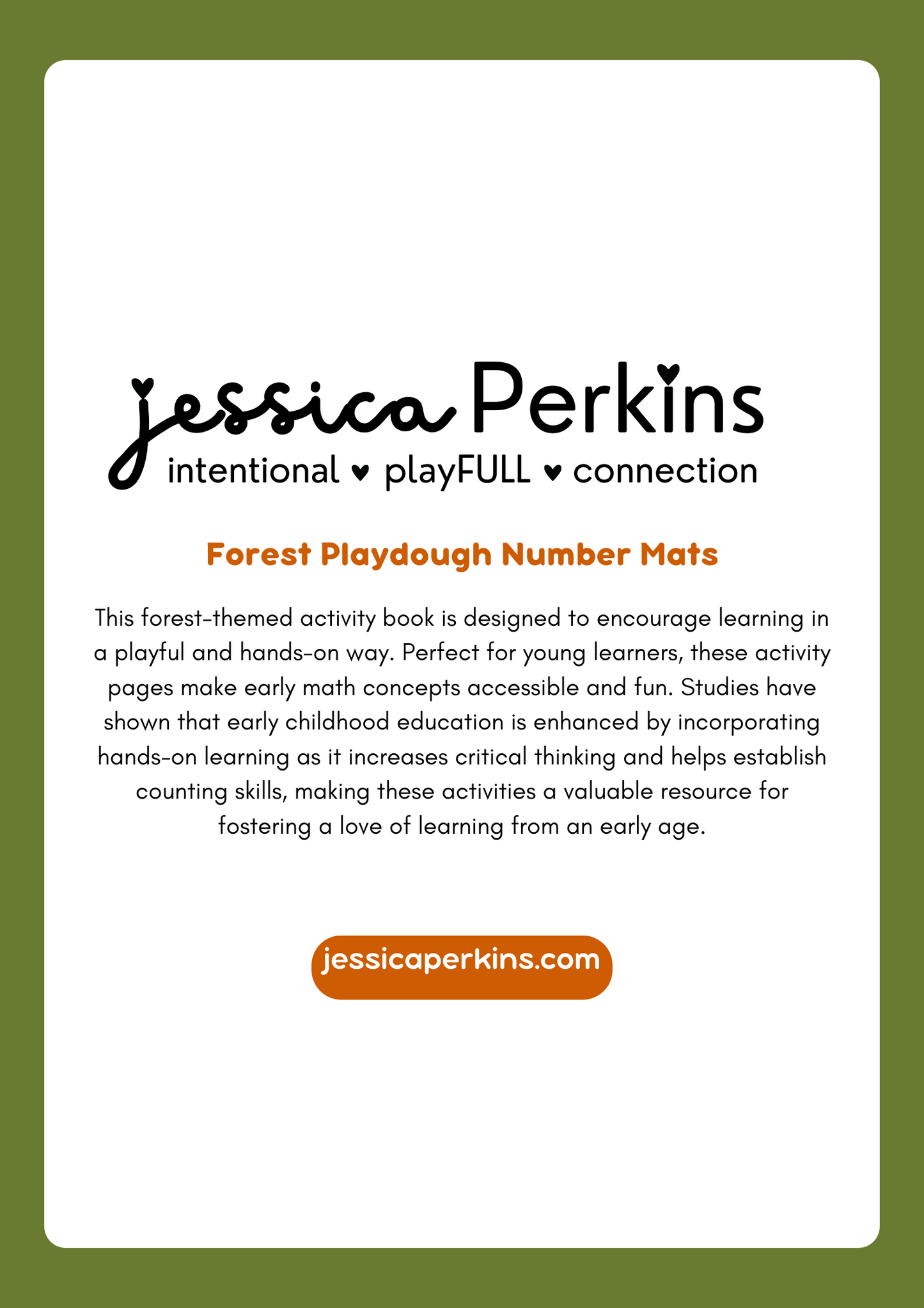 Forest Playdough Number Mats - Printable/Download