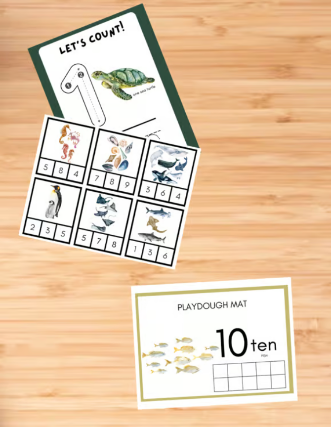 Ocean Number Pack - Printable/Download