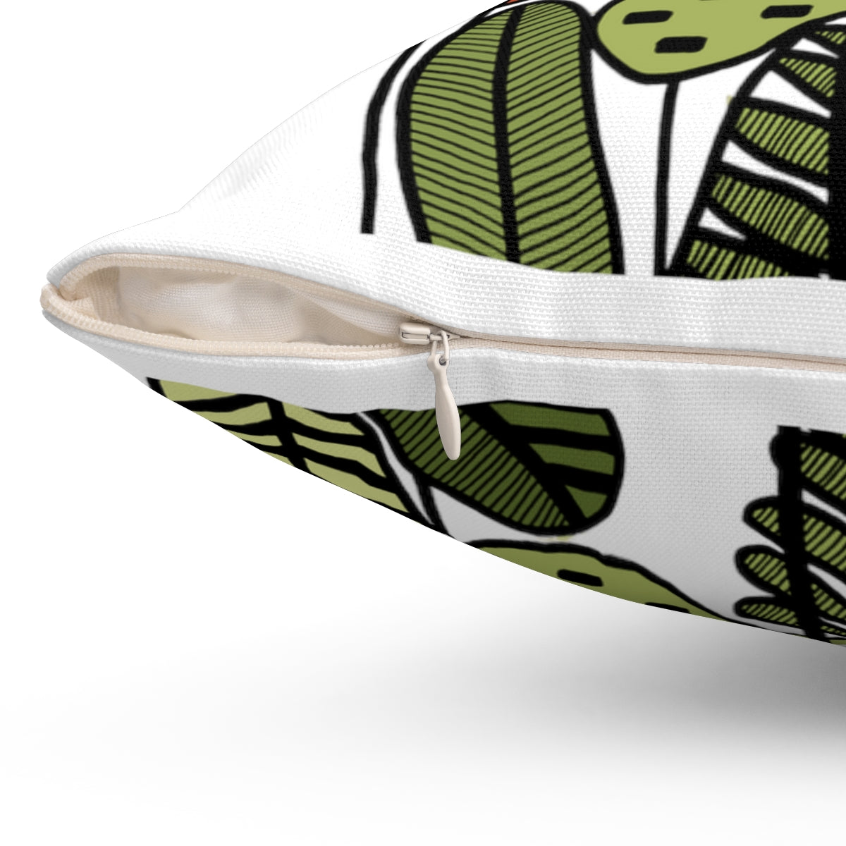 Warm Vintage Flowers Spun Polyester Square Pillow