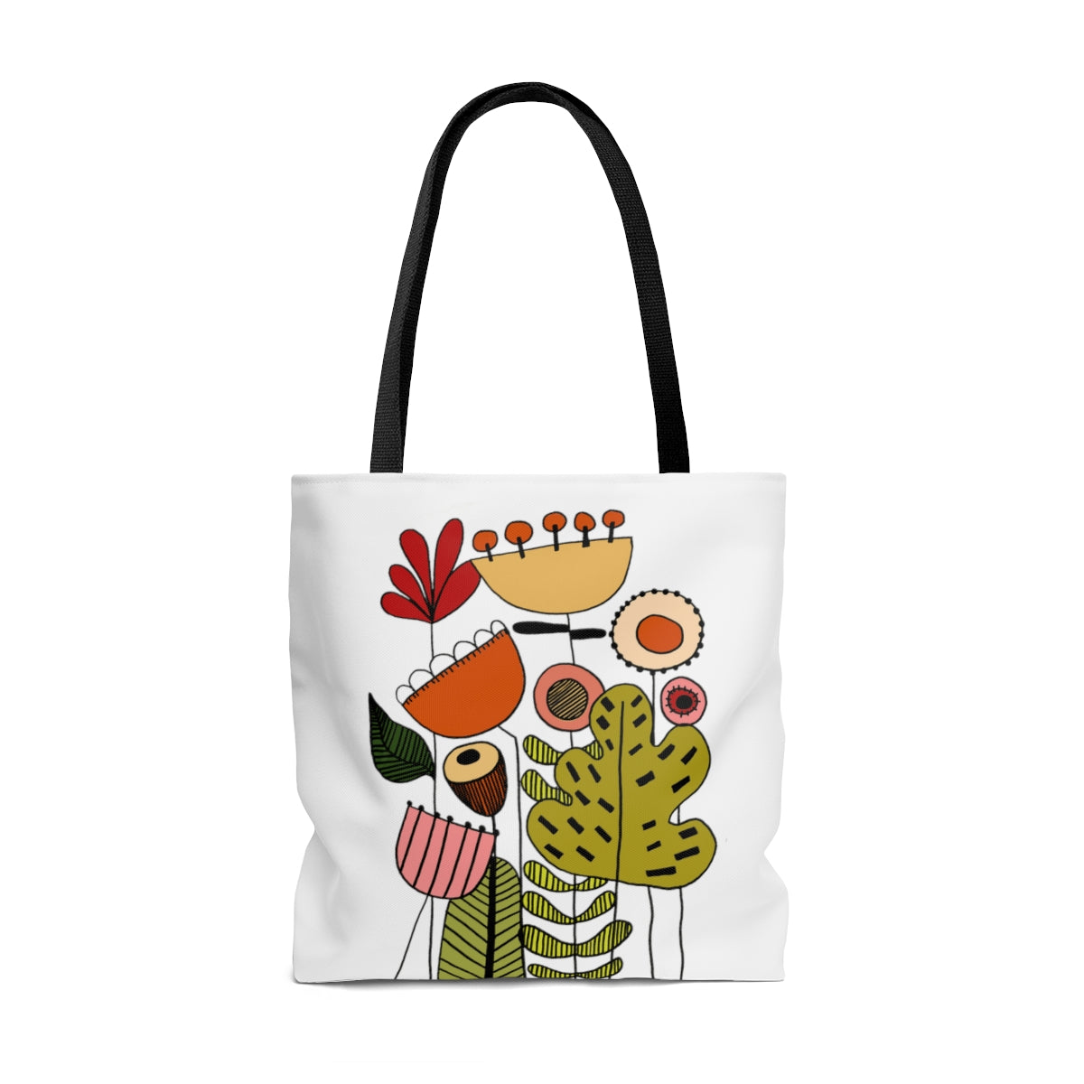 Vintage Flowers Graphic Tote Bag Reusable Bag