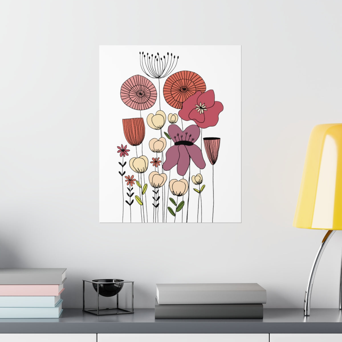 Vintage Wildflowers Premium Matte vertical posters