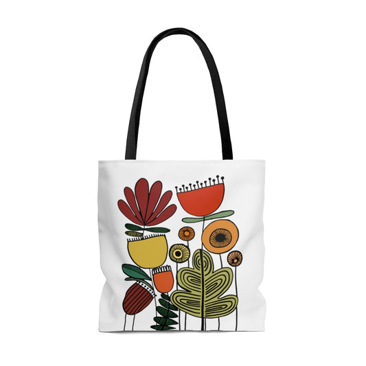 Reusable Graphic Tote Bag - Vintage Flowers Desert
