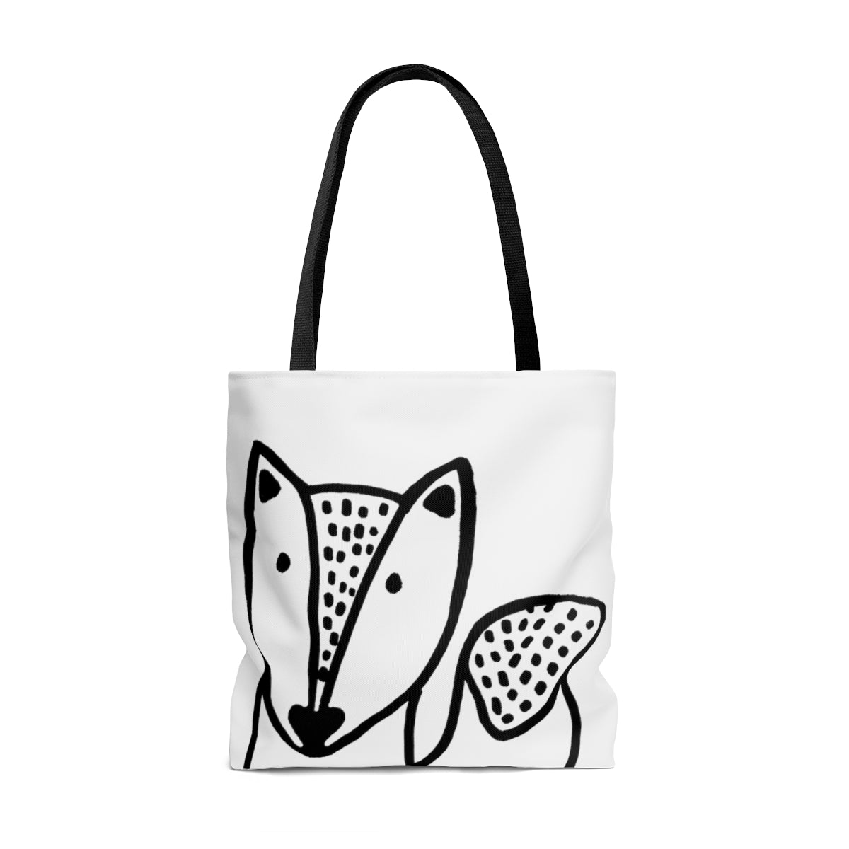 Fox Original Artwork Graphic Totebag Reusable Bag