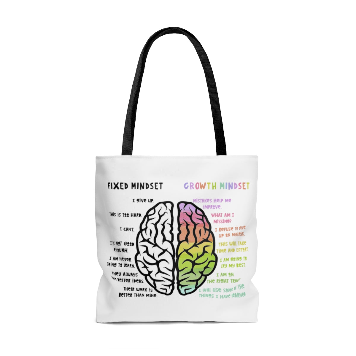 Growth Mindset Graphic Tote Bag Reusable Bag