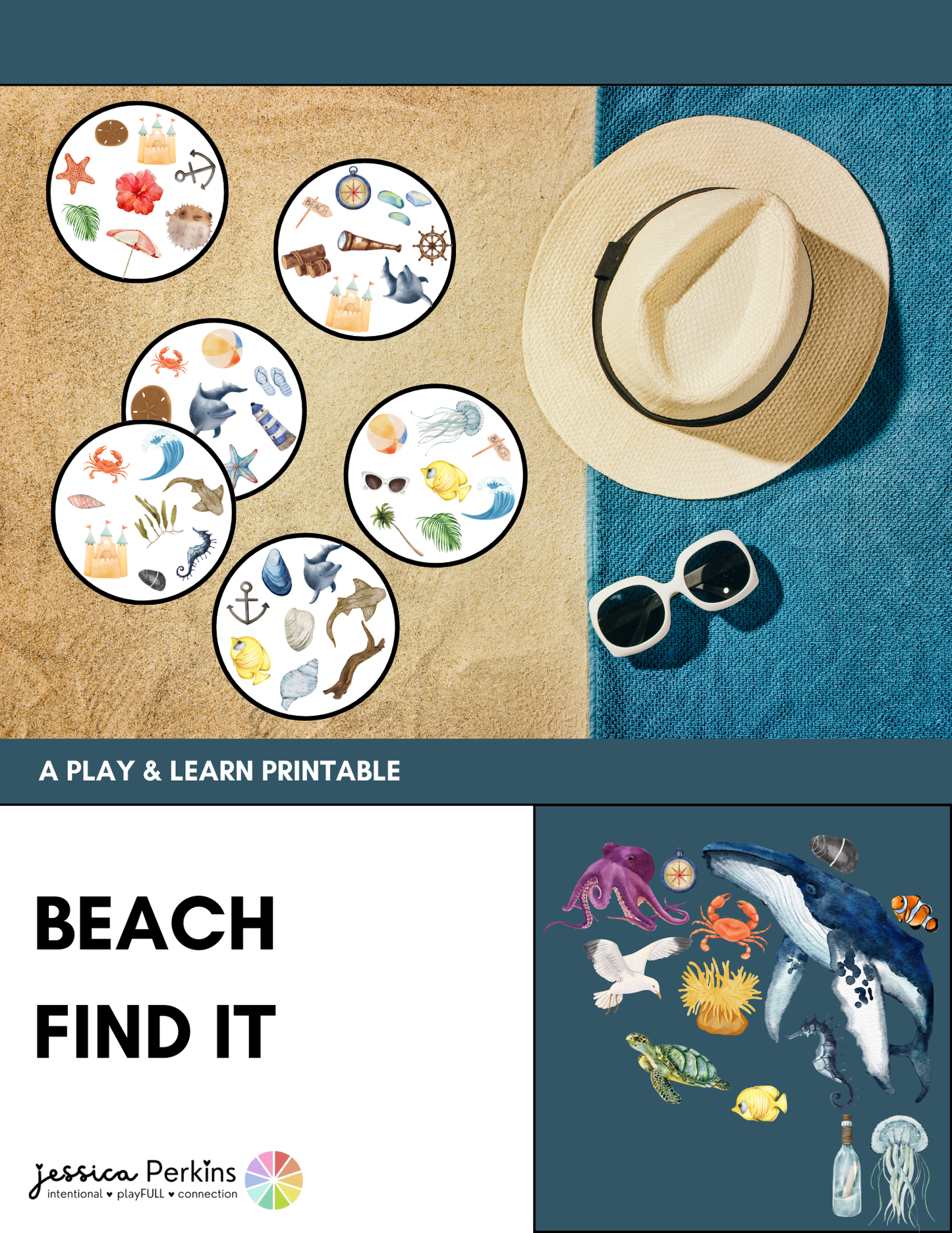 Beach Themed Find-It - Printable/Download