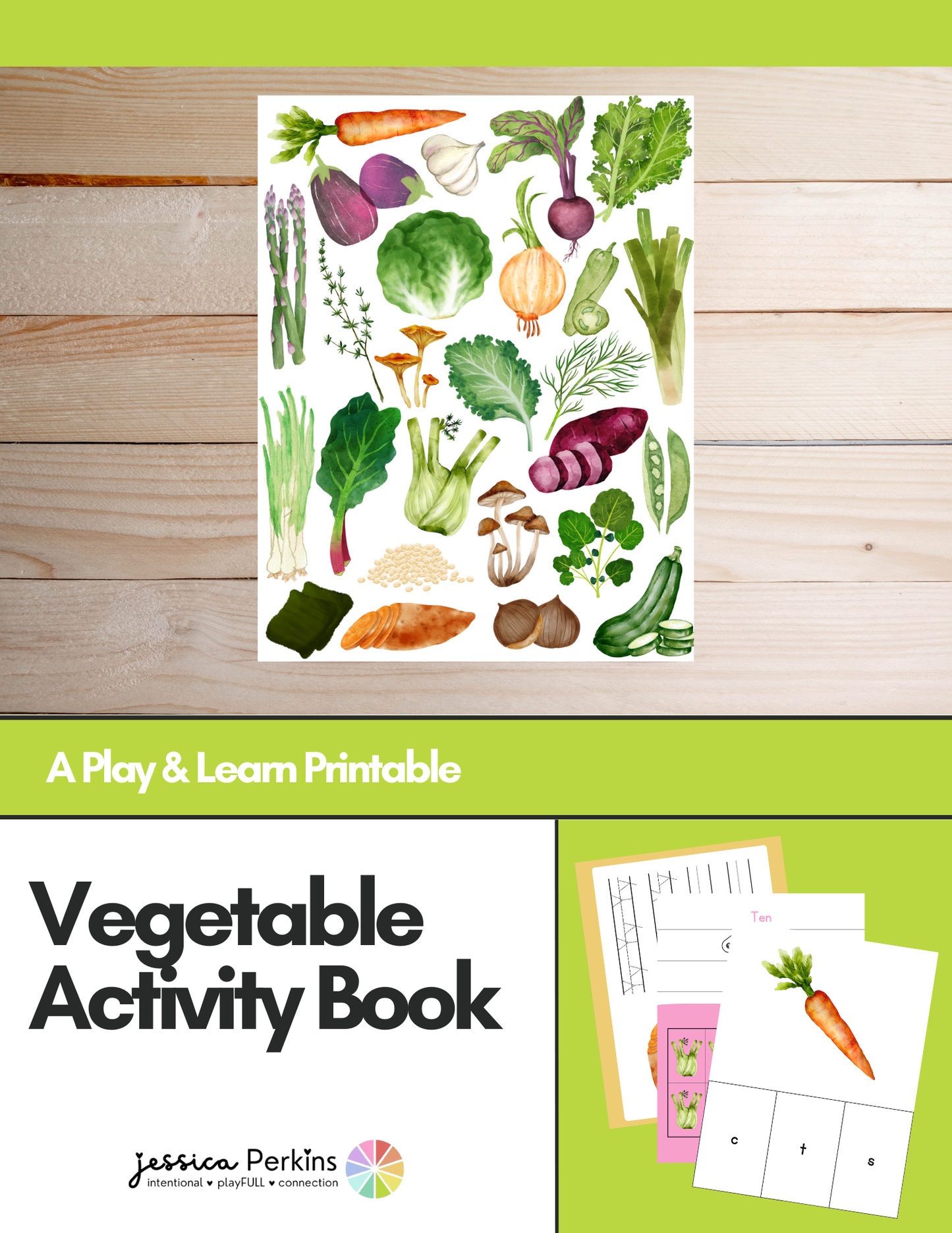 Vegetable Activity Book - Printable/Download