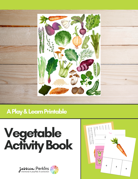 Vegetable Activity Book - Printable/Download