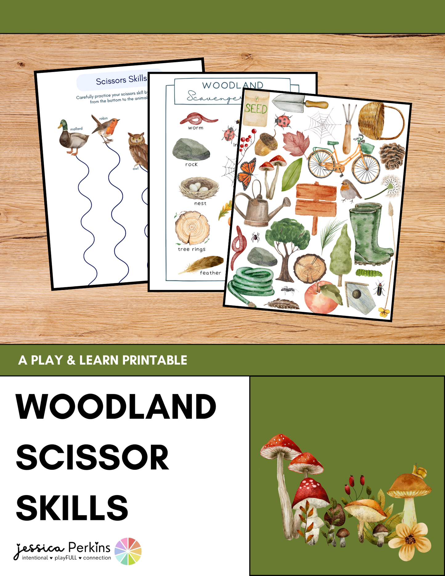 Woodland Scissor Skills - Printable/Download