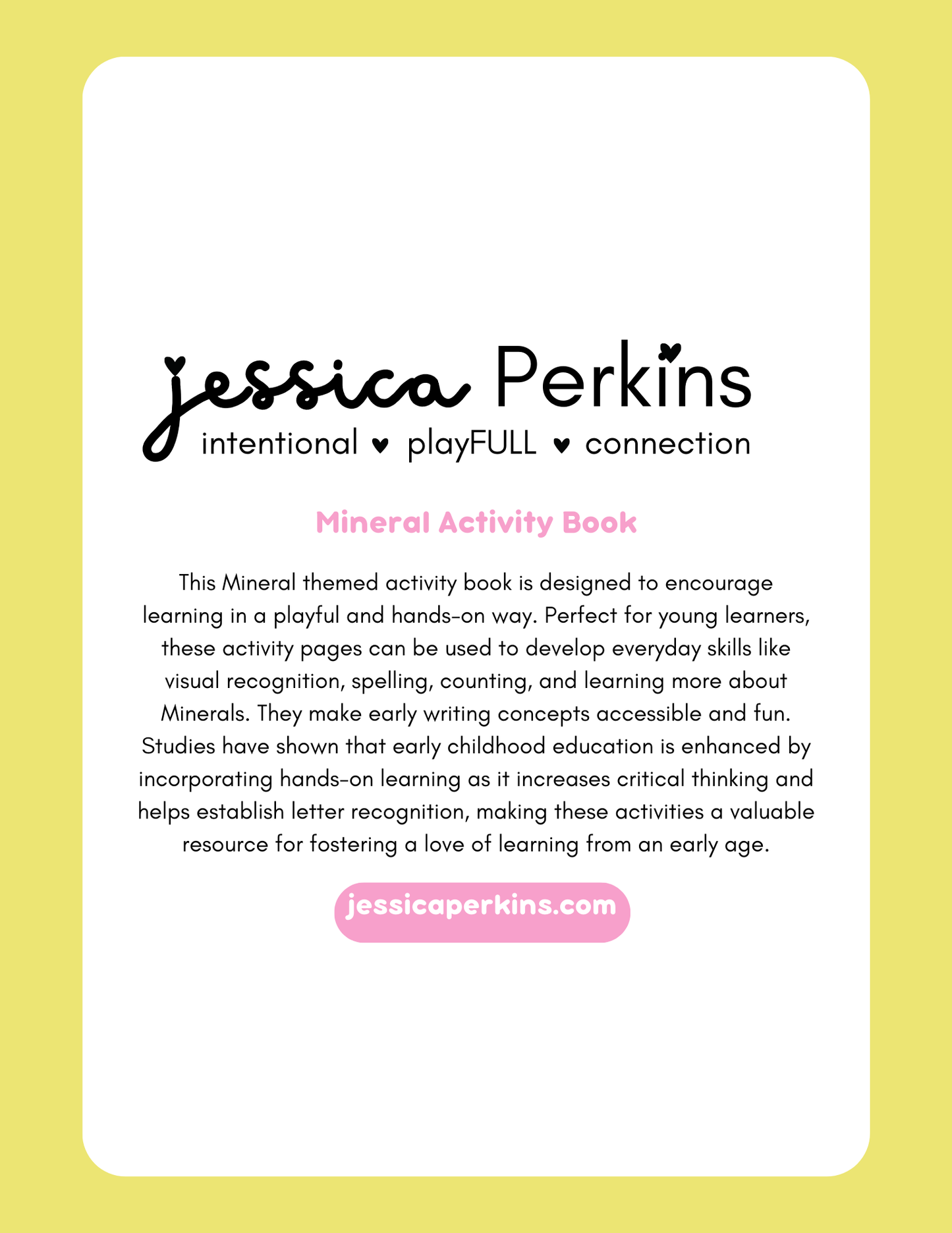 Mineral Activity Book - Printable/Download