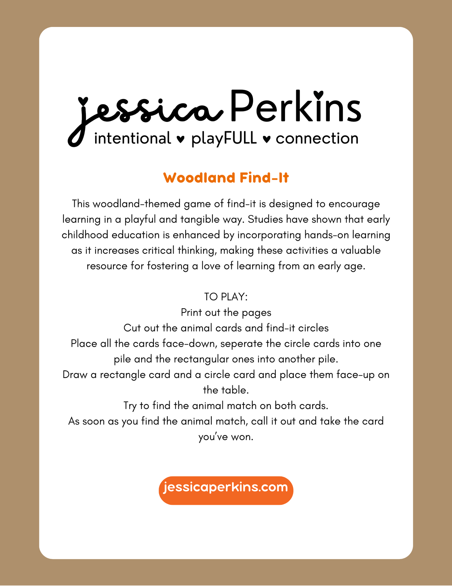 Woodland Find-It - Printable/Download