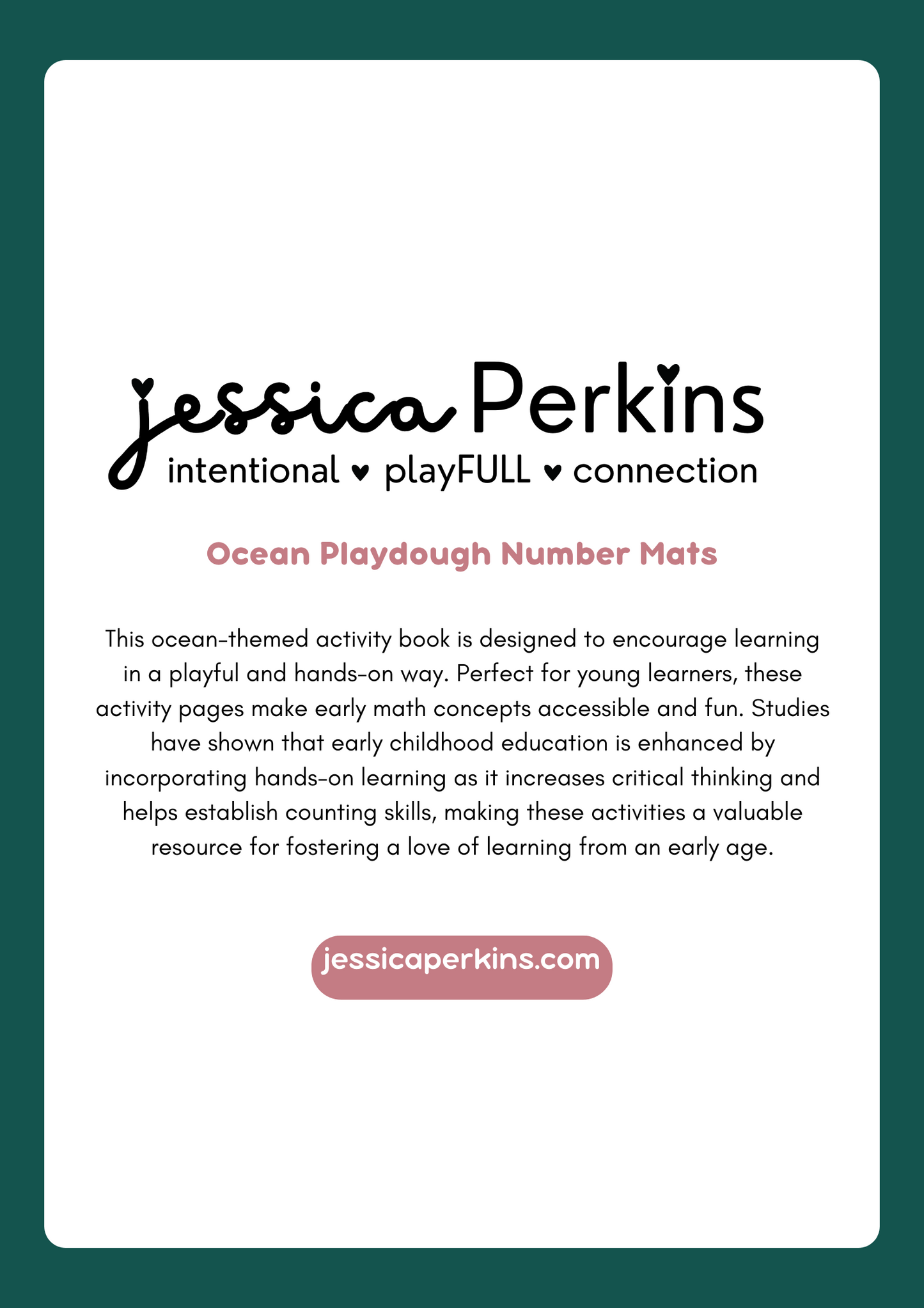 Ocean Playdough Number Mats - Printable/Download