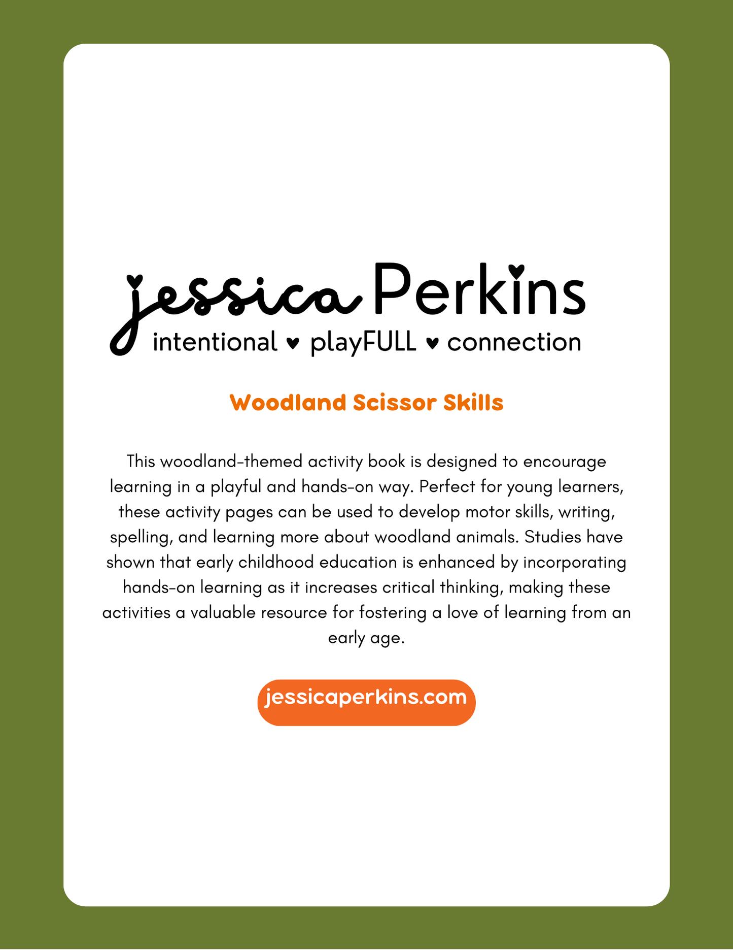 Woodland Scissor Skills - Printable/Download