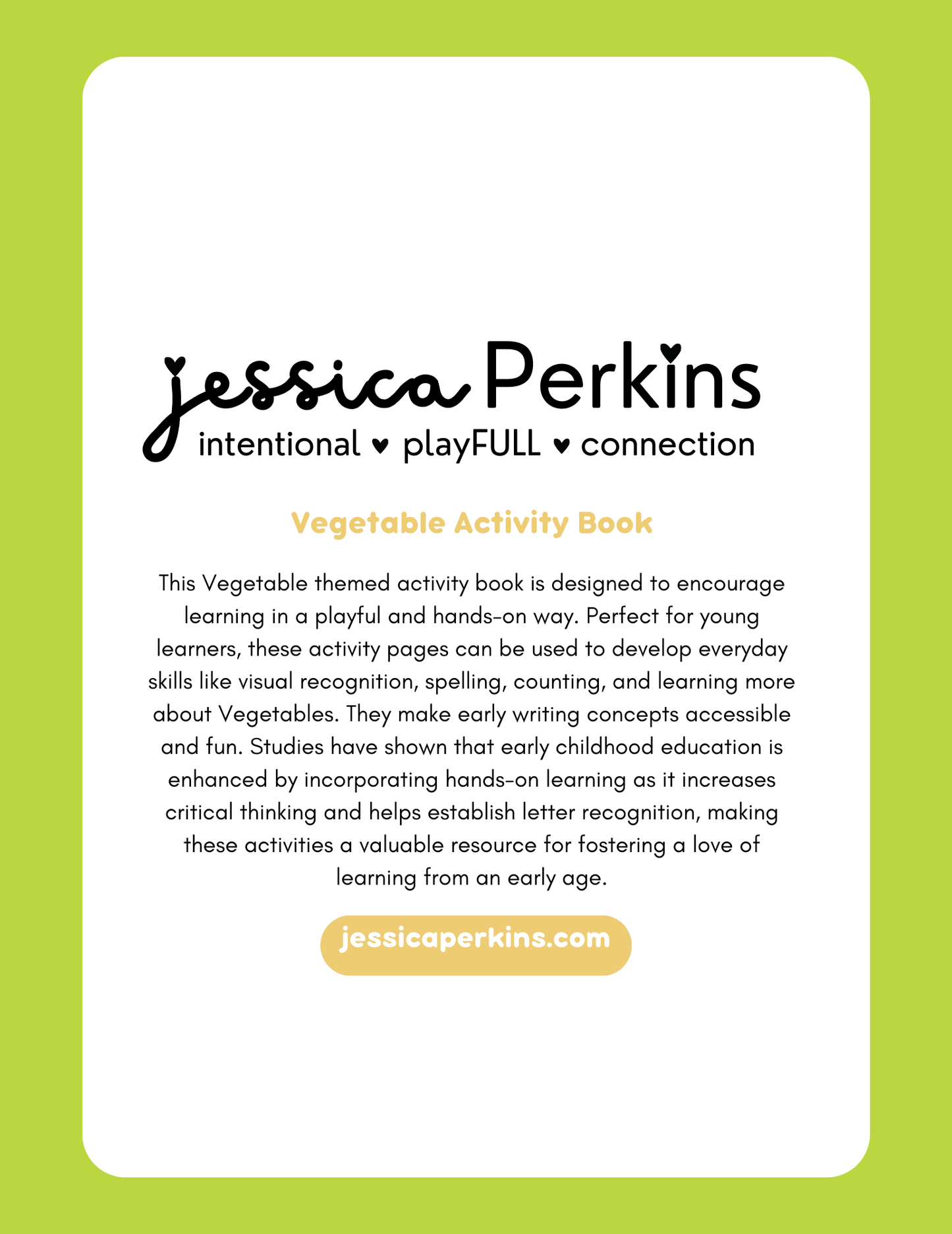 Vegetable Activity Book - Printable/Download