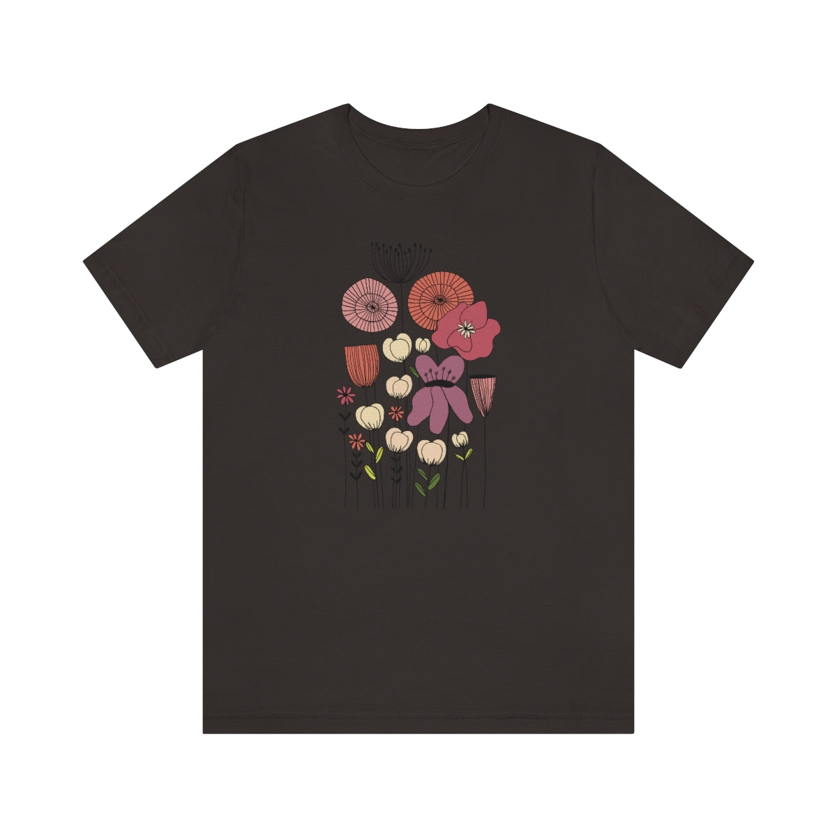 Vintage Botanical Flower T-shirt, Teacher flower shirt, Floral Flower tshirt, wildflower shirt, montessori tee, nature shirt