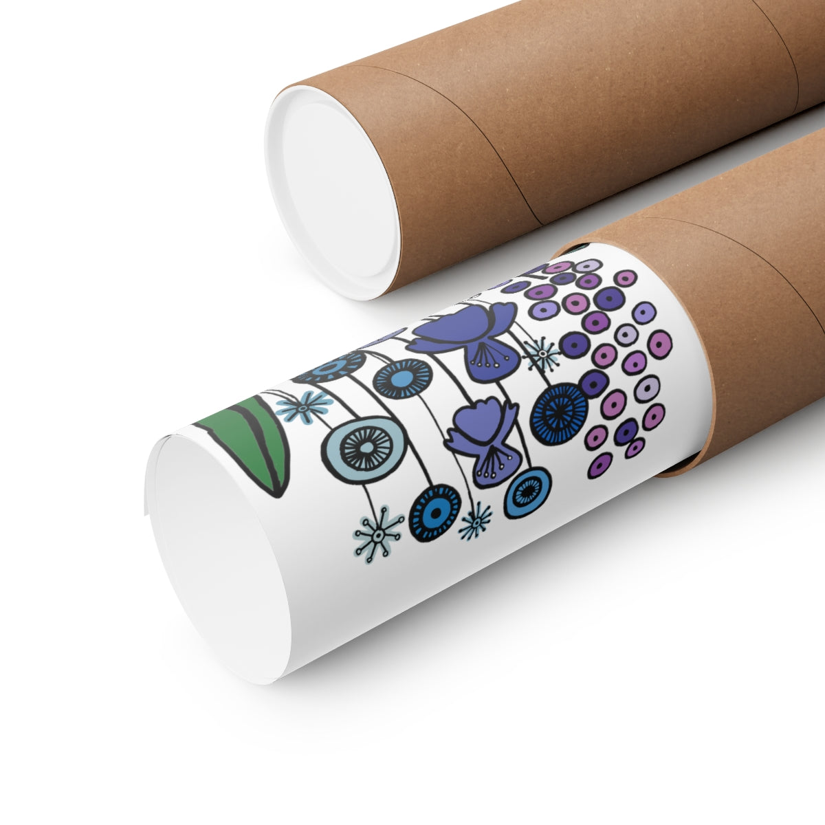 Vintage Periwinkle Flowers 2 Premium Matte vertical posters