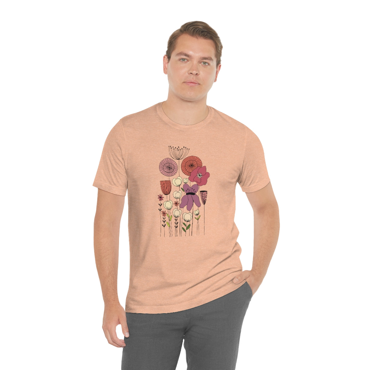 Vintage Botanical Flower T-shirt, Teacher flower shirt, Floral Flower tshirt, wildflower shirt, montessori tee, nature shirt