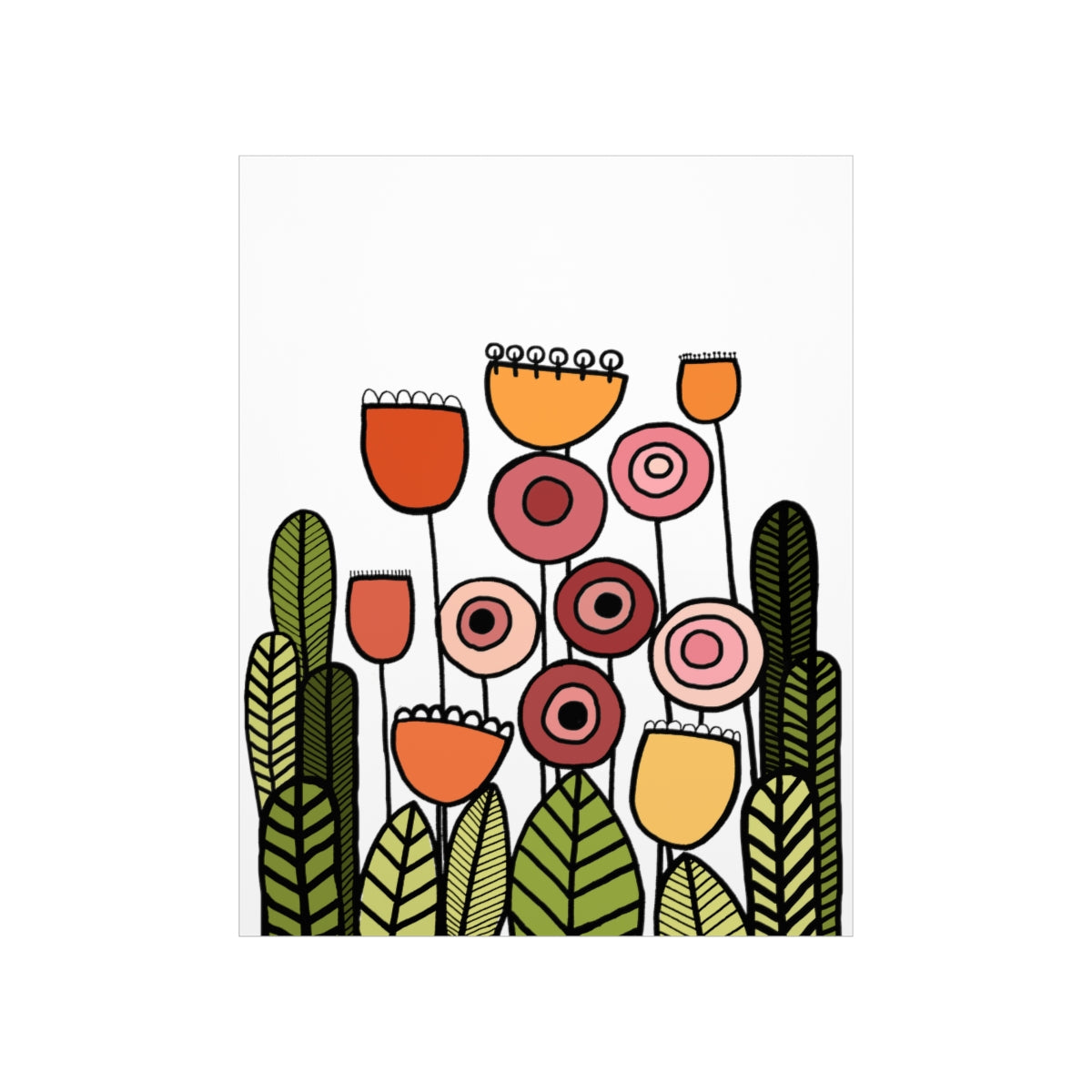 Happy Flower Field Premium Matte vertical posters