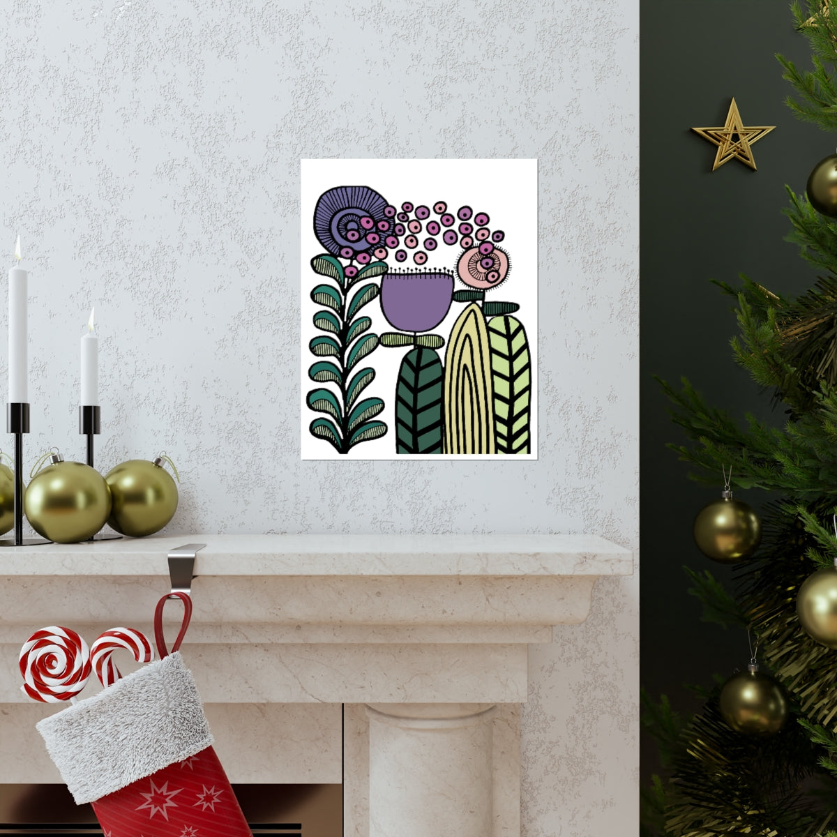 Vintage Lavender Flower Premium Matte vertical posters