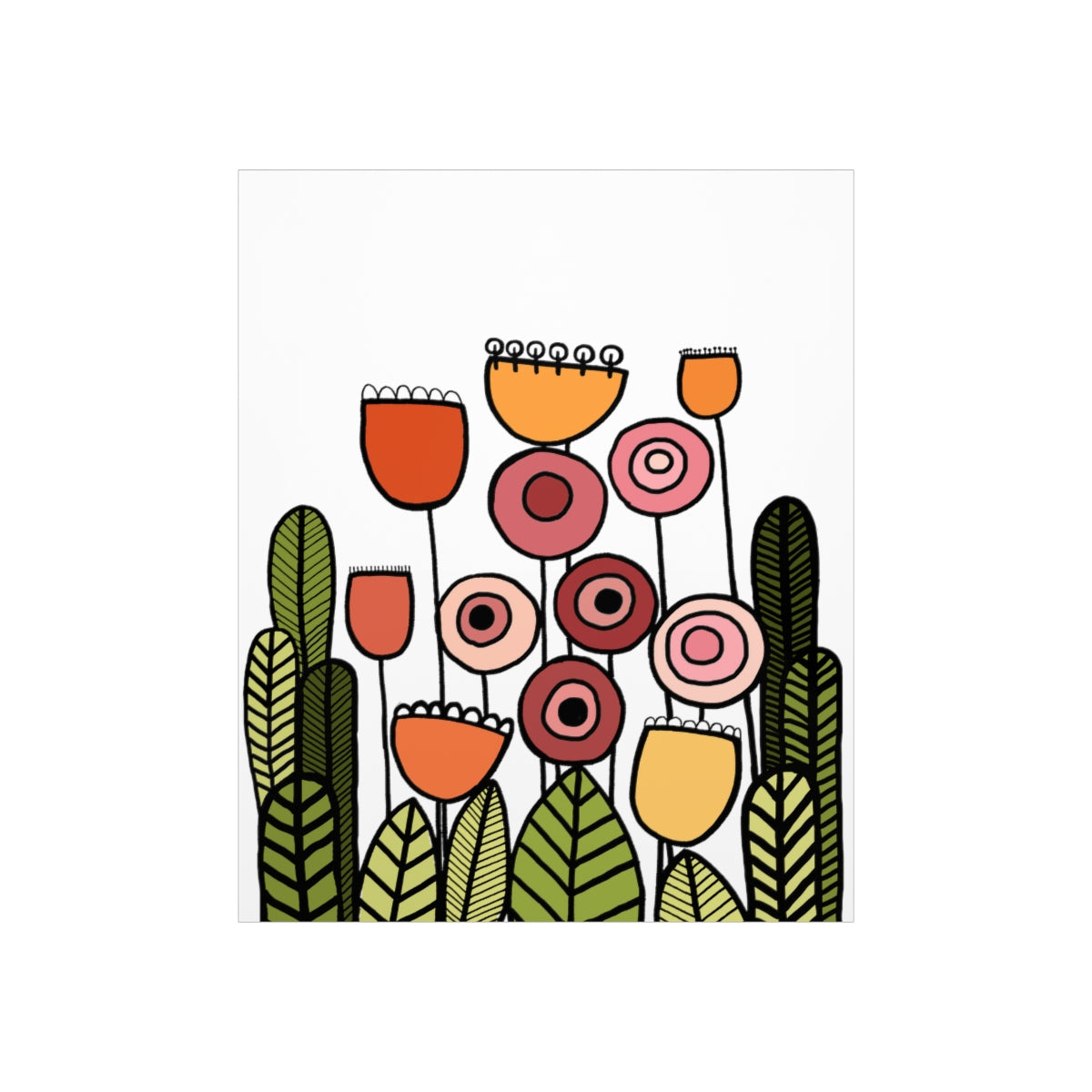 Happy Flower Field Premium Matte vertical posters