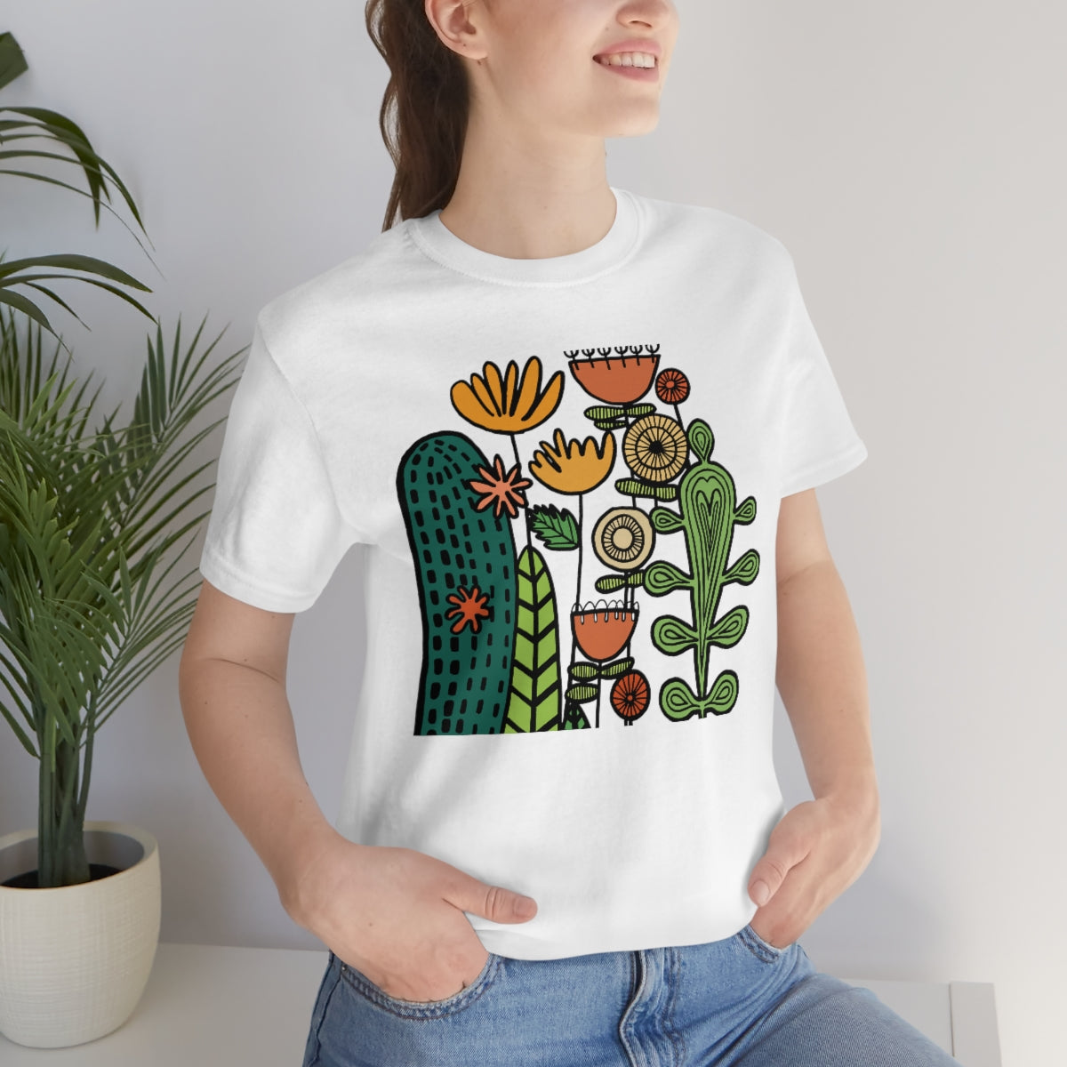Botanical Flower T-shirt, Warm Desert Floral Tee, Teacher flower shirt, Floral Flower tshirt, wildflower shirt, montessori teach shirt