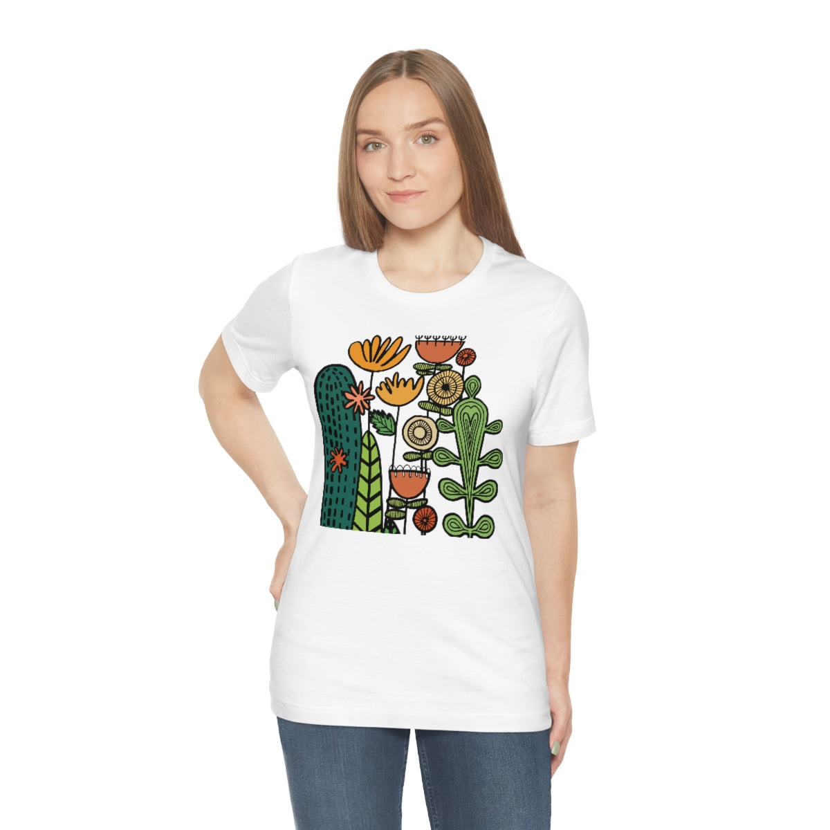 Botanical Flower T-shirt, Warm Desert Floral Tee, Teacher flower shirt, Floral Flower tshirt, wildflower shirt, montessori teach shirt