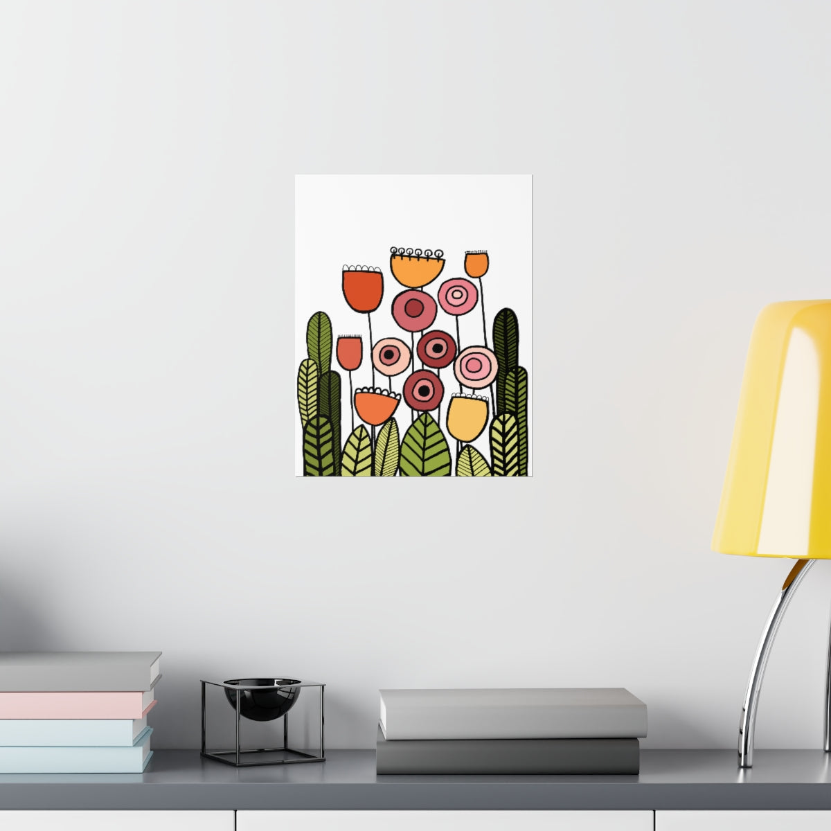 Happy Flower Field Premium Matte vertical posters