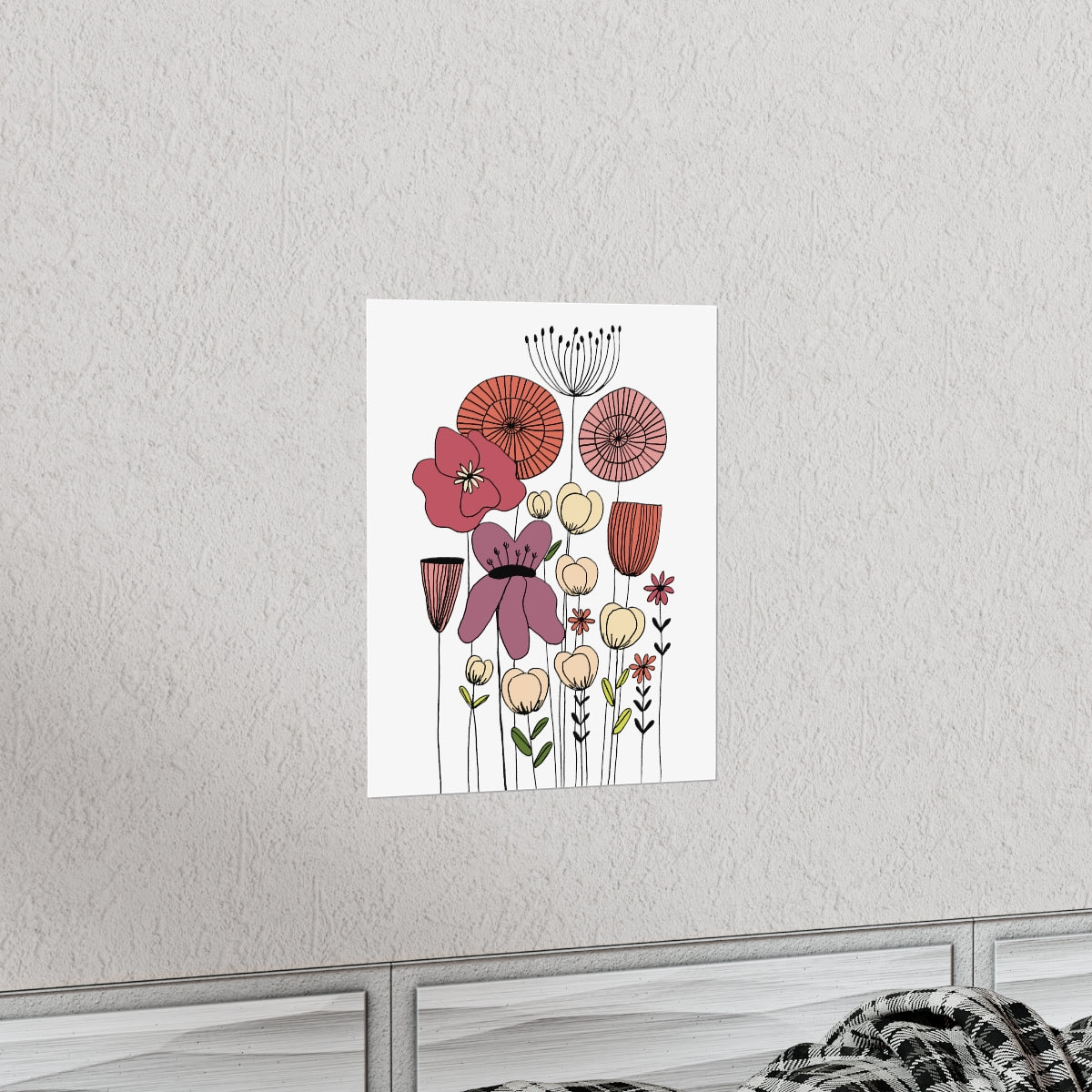 Vintage Wildflowers Premium Matte vertical posters