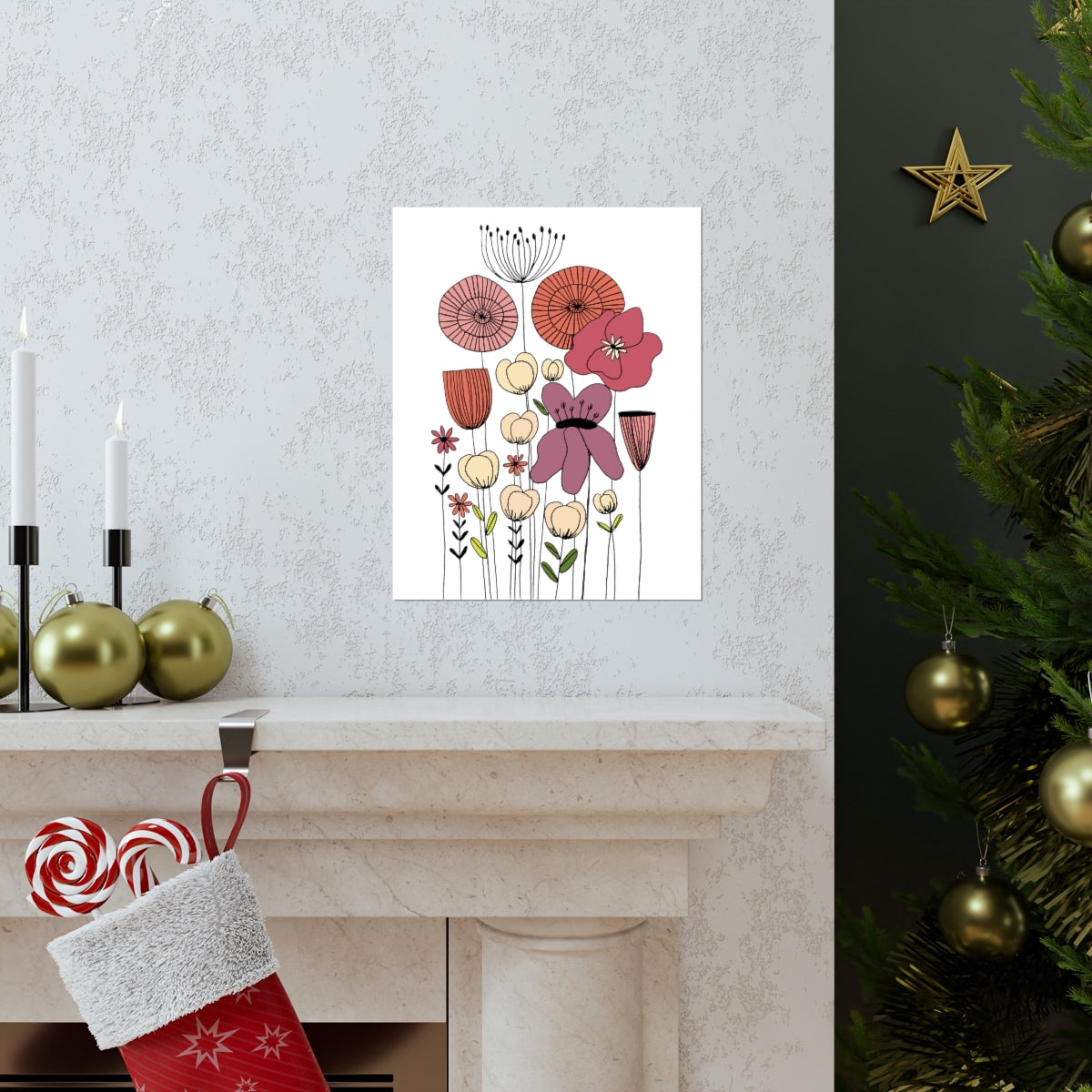 Vintage Wildflowers Premium Matte vertical posters