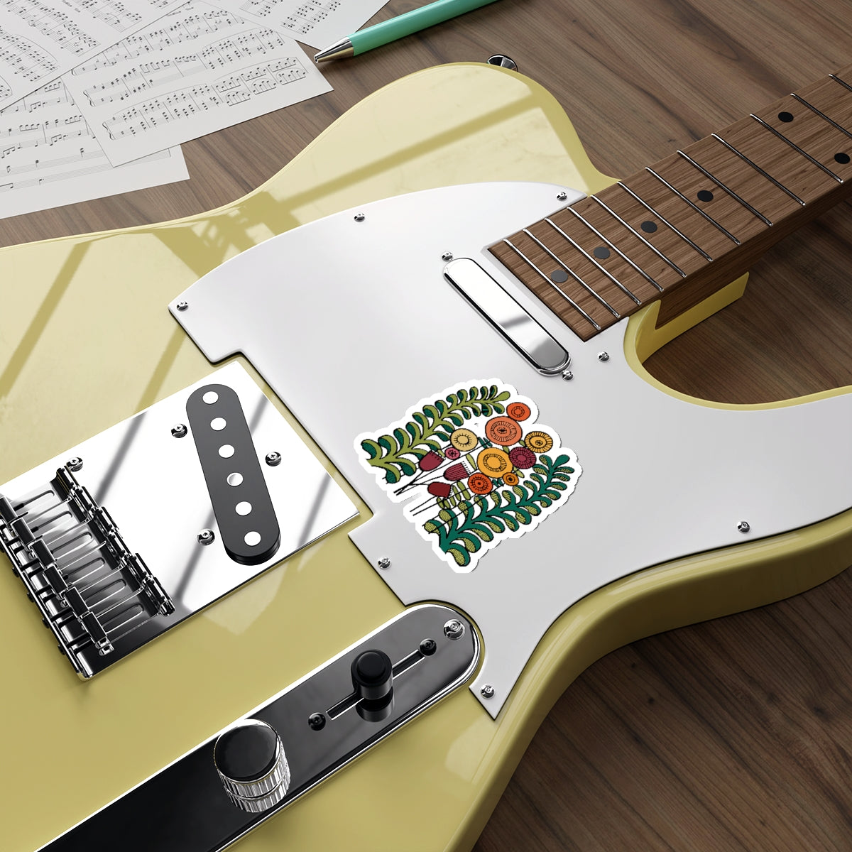 Vintage Flowers and Ferns Die-Cut Stickers