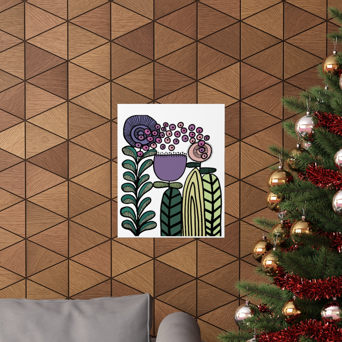 Vintage Lavender Flower Premium Matte vertical posters