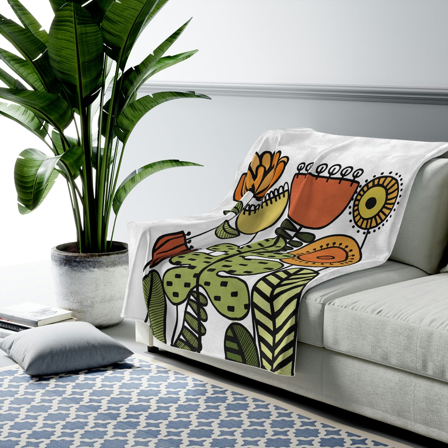 Copy of Velveteen Plush Blanket - Desert Flowers