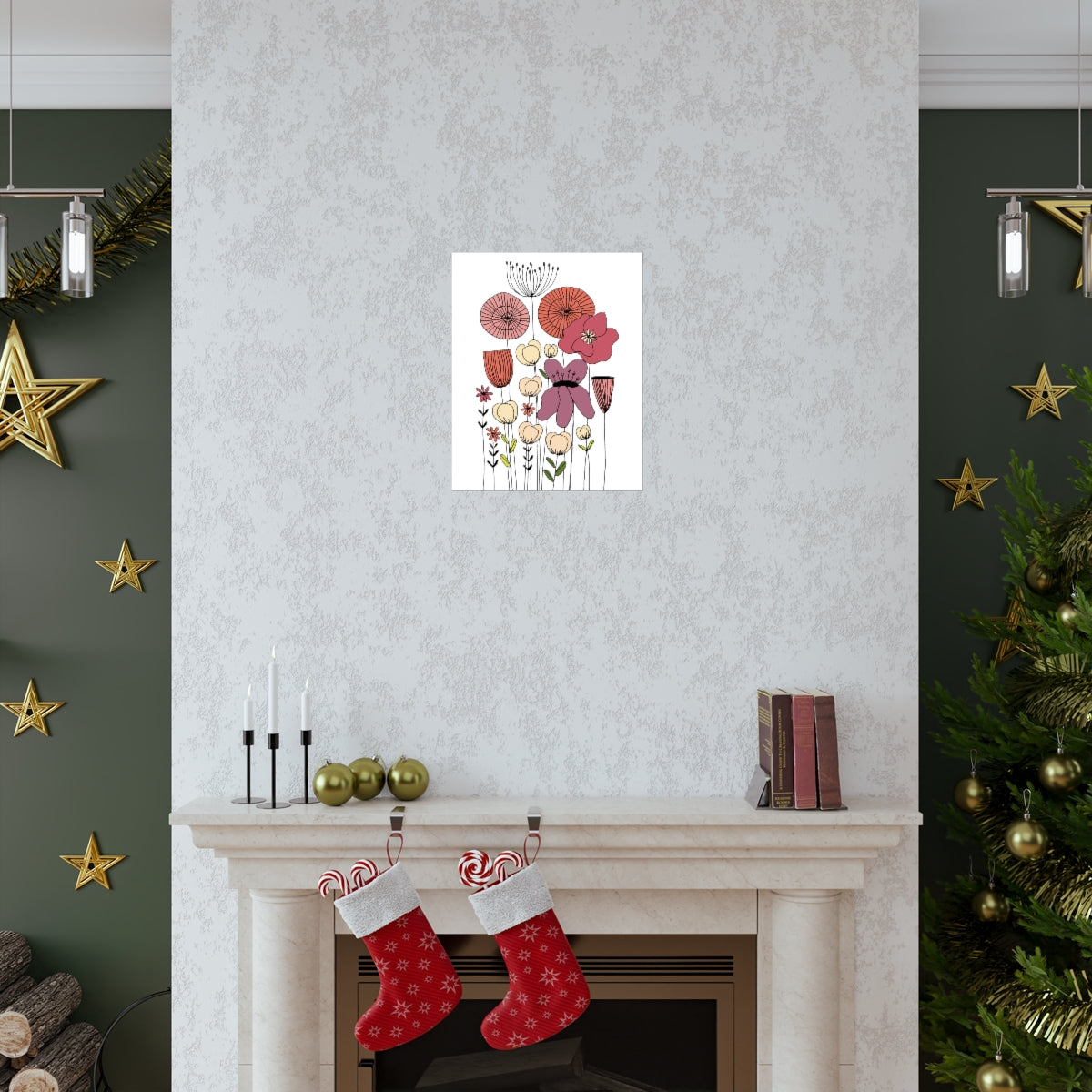 Vintage Wildflowers Premium Matte vertical posters