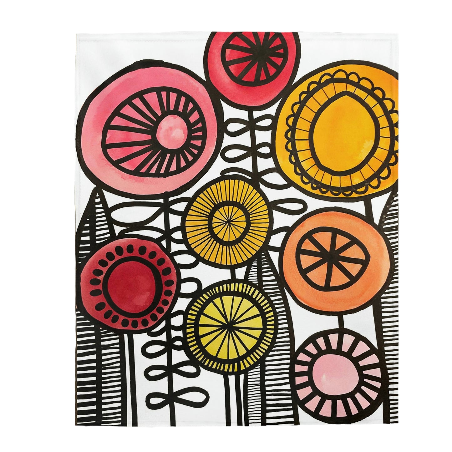 Velveteen Plush Blanket - Flowers 2