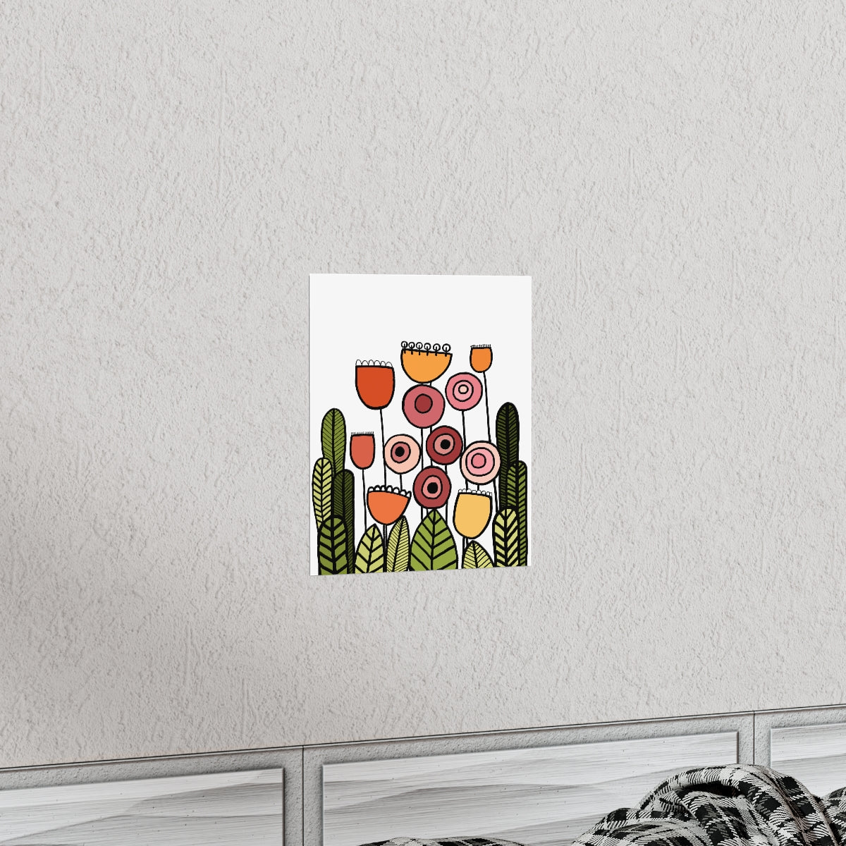 Happy Flower Field Premium Matte vertical posters