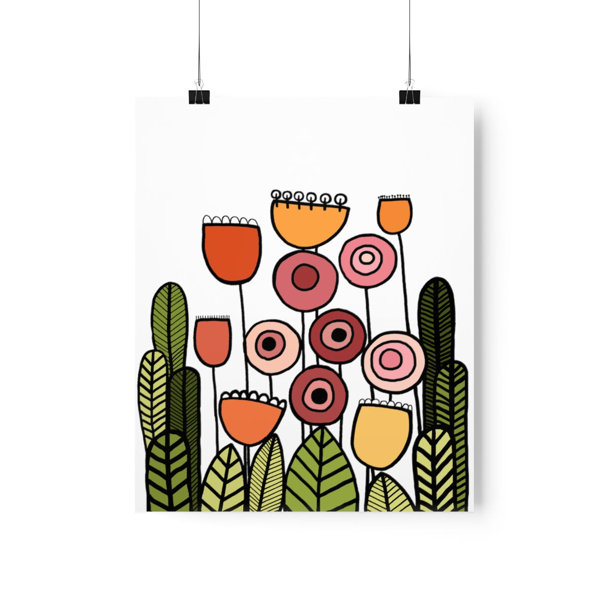 Happy Flower Field Premium Matte vertical posters