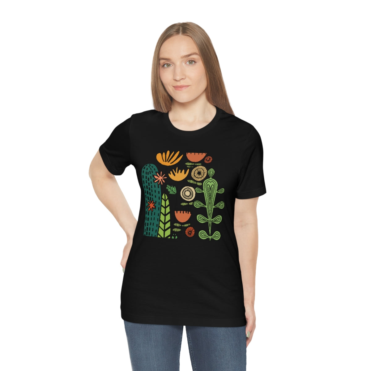 Botanical Flower T-shirt, Warm Desert Floral Tee, Teacher flower shirt, Floral Flower tshirt, wildflower shirt, montessori teach shirt