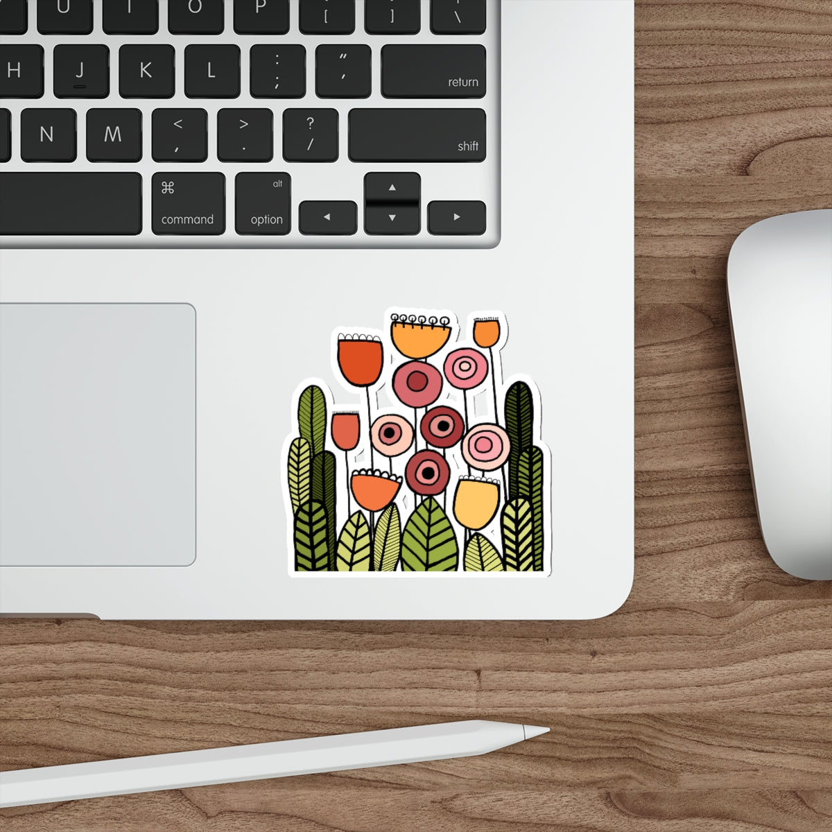 Happy Flower Field Die-Cut Stickers