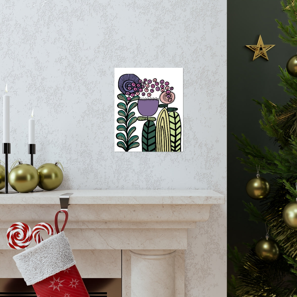 Vintage Lavender Flower Premium Matte vertical posters