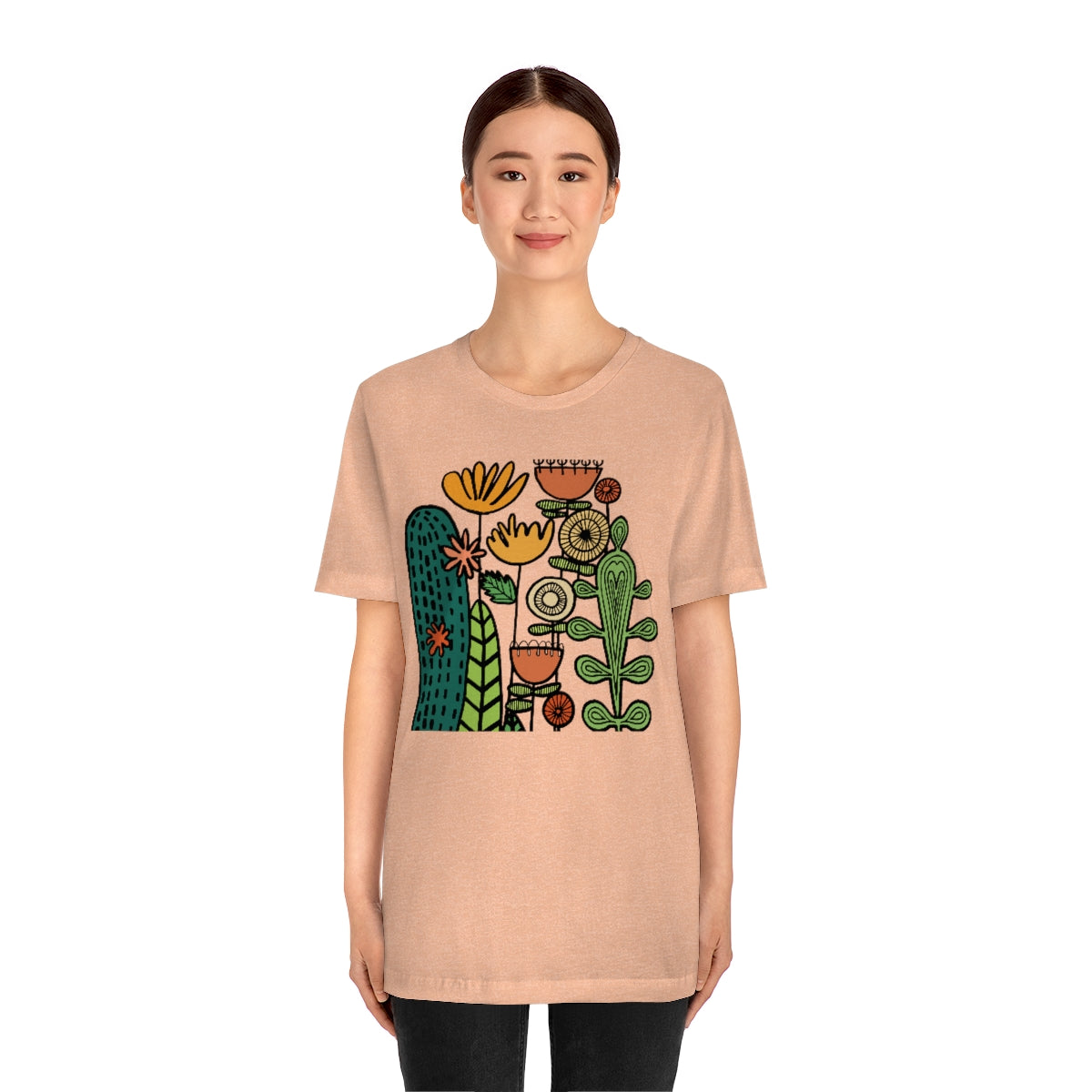 Botanical Flower T-shirt, Warm Desert Floral Tee, Teacher flower shirt, Floral Flower tshirt, wildflower shirt, montessori teach shirt