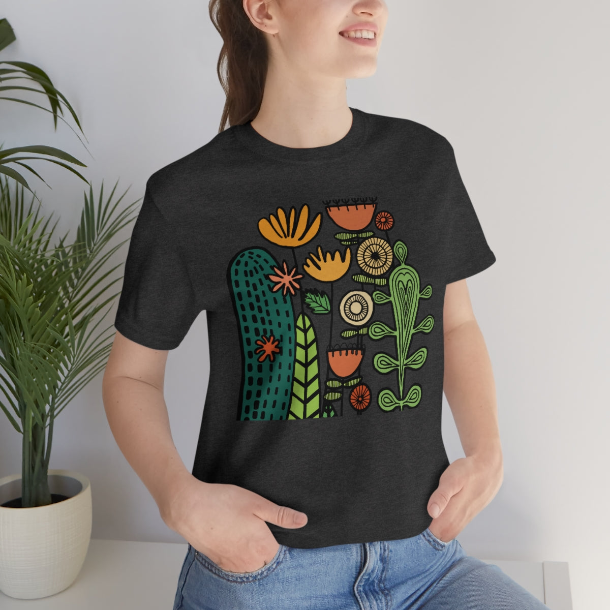 Botanical Flower T-shirt, Warm Desert Floral Tee, Teacher flower shirt, Floral Flower tshirt, wildflower shirt, montessori teach shirt