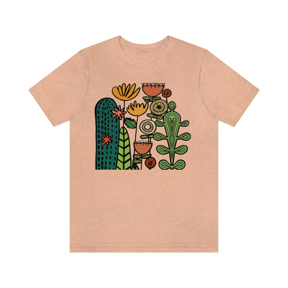 Botanical Flower T-shirt, Warm Desert Floral Tee, Teacher flower shirt, Floral Flower tshirt, wildflower shirt, montessori teach shirt