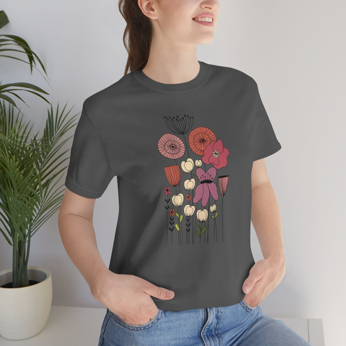 Vintage Botanical Flower T-shirt, Teacher flower shirt, Floral Flower tshirt, wildflower shirt, montessori tee, nature shirt