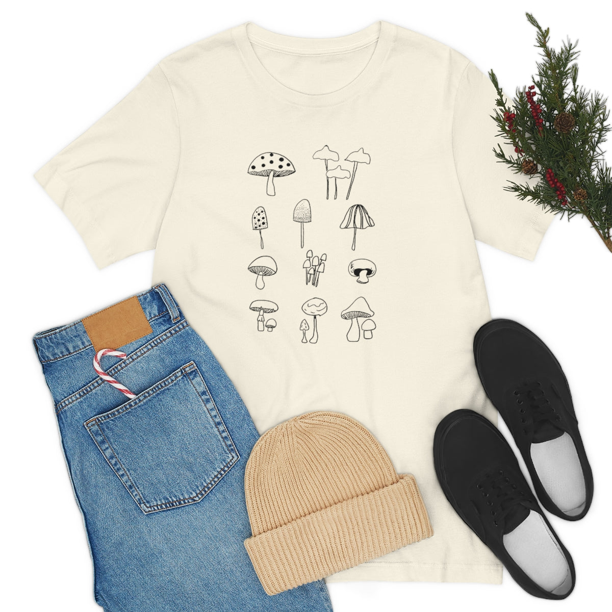 Mushroom T-shirt, Teacher flower shirt, Nature tshirt, wildflower shirt, montessori teach shirt