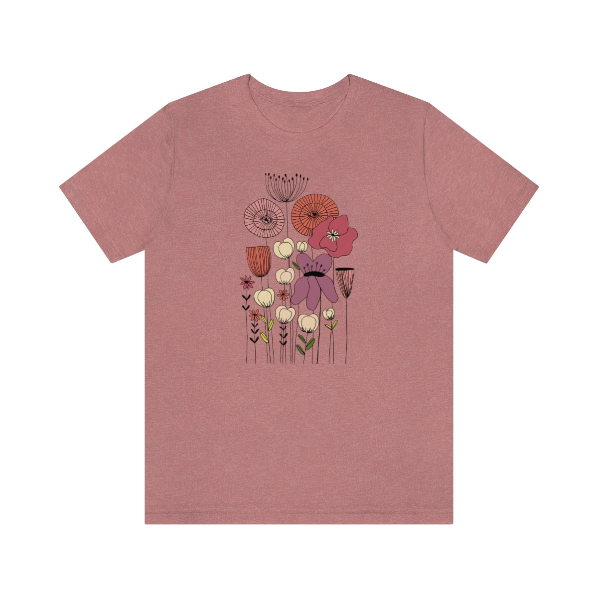 Vintage Botanical Flower T-shirt, Teacher flower shirt, Floral Flower tshirt, wildflower shirt, montessori tee, nature shirt