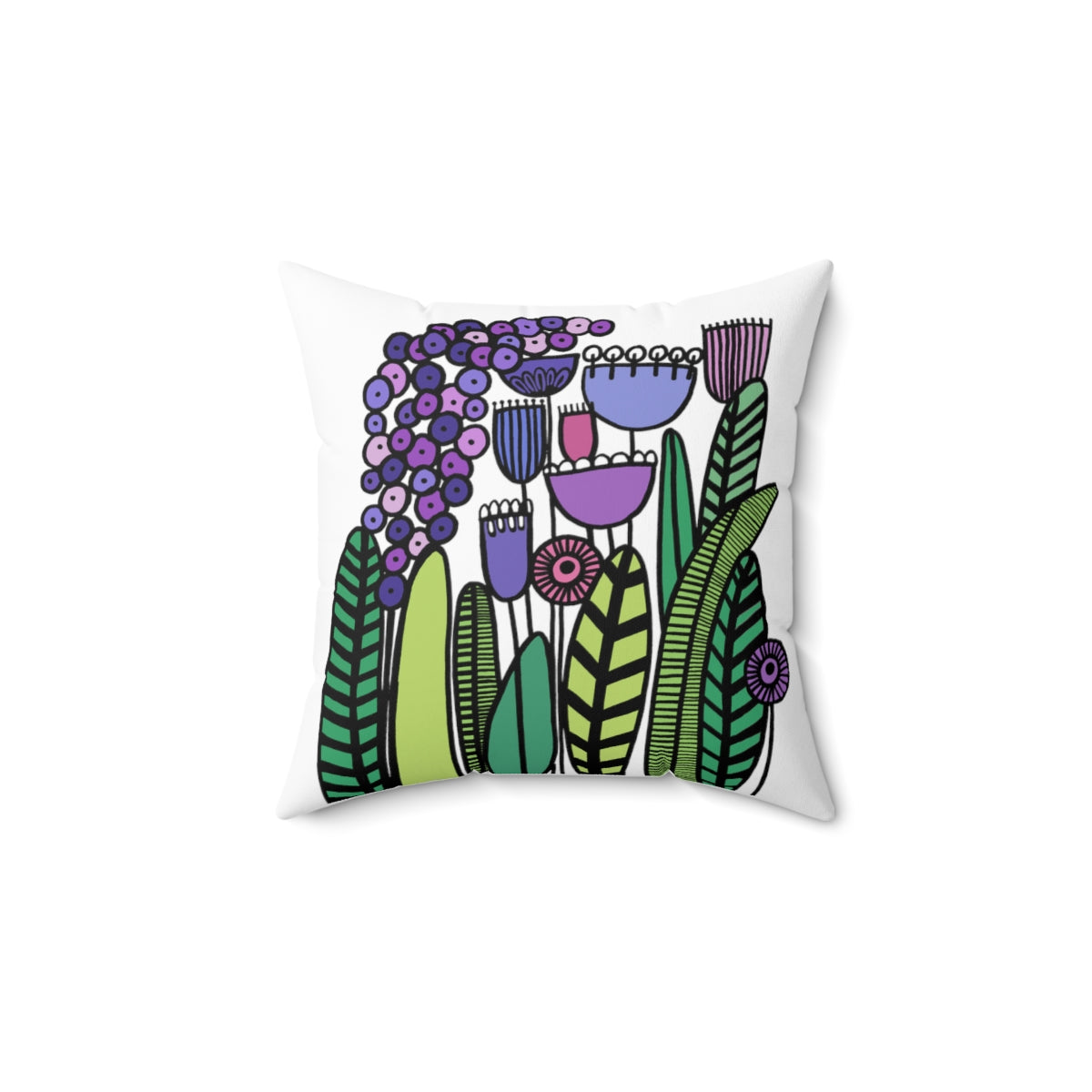 Vintage Purples Spun Polyester Square Pillow