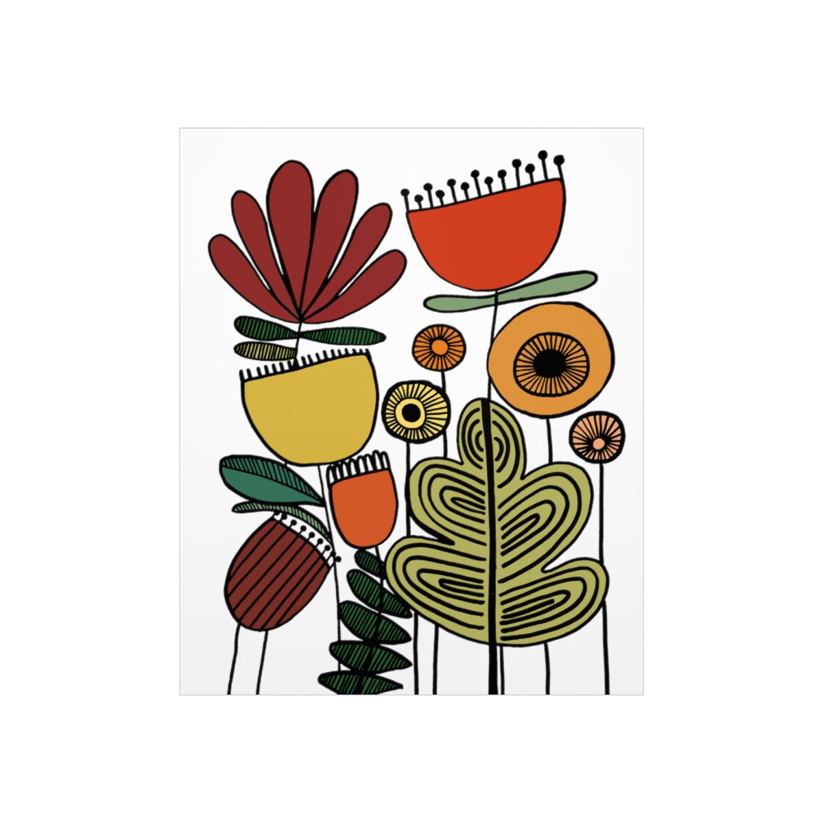 Vintage Flowers Desert Bliss Premium Matte vertical posters