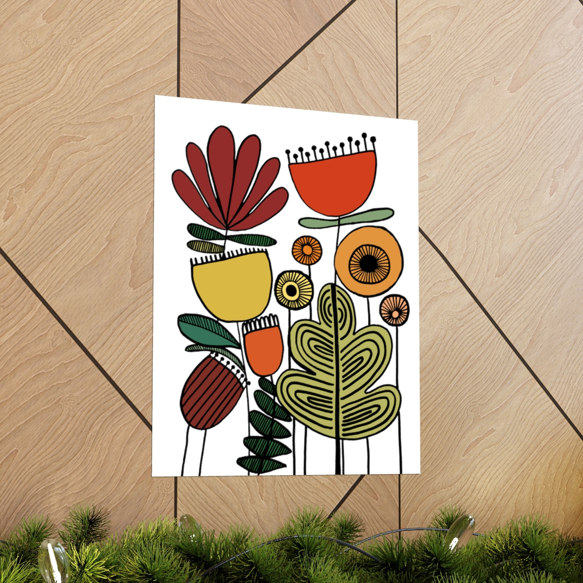 Vintage Flowers Desert Bliss Premium Matte vertical posters