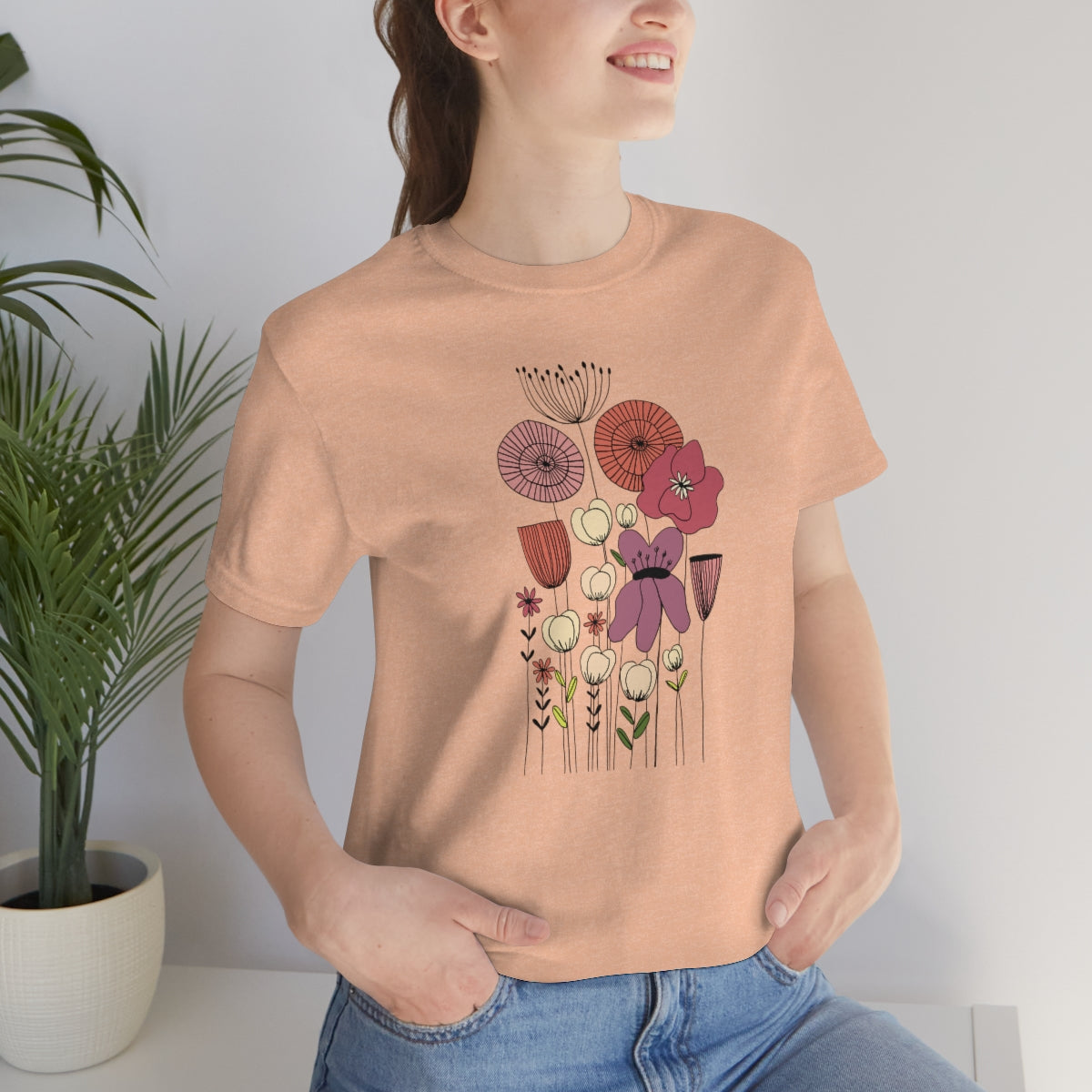 Vintage Botanical Flower T-shirt, Teacher flower shirt, Floral Flower tshirt, wildflower shirt, montessori tee, nature shirt