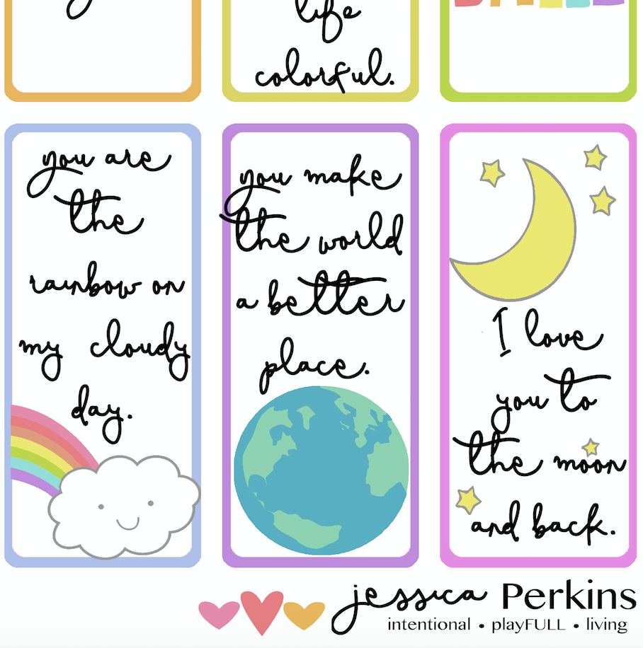 Lunchbox Love Notes - Rainbow Magic - pdf - printable