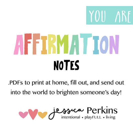 YOU ARE - Blank - Affirmation Notes - Printable - .pdf